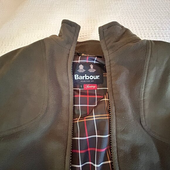 Barbour Dunmoor Fleece Vest - Men's Large (Olive) - Picture 4 of 11
